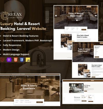 Relax - Luxury Hotel & Resort Booking Website